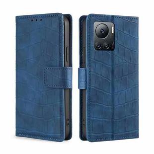 For Infinix Note 12 VIP Skin Feel Crocodile Magnetic Clasp Leather Phone Case(Blue)