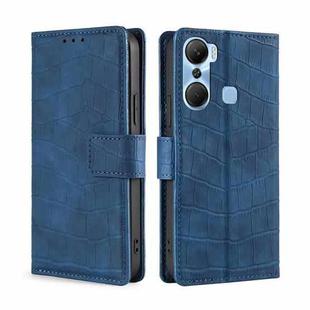 For Infinix Hot 12 Pro Skin Feel Crocodile Magnetic Clasp Leather Phone Case(Blue)