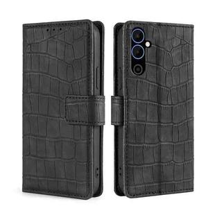 For Tecno Pova Neo 2 Skin Feel Crocodile Magnetic Clasp Leather Phone Case(Black)