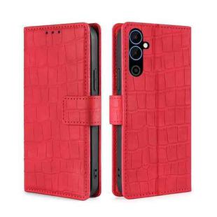 For Tecno Pova Neo 2 Skin Feel Crocodile Magnetic Clasp Leather Phone Case(Red)