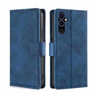 For Tecno Pova Neo 2 Skin Feel Crocodile Magnetic Clasp Leather Phone Case(Blue)