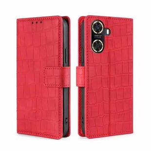 For Huawei Enjoy 60 Skin Feel Crocodile Magnetic Clasp Leather Phone Case(Red)