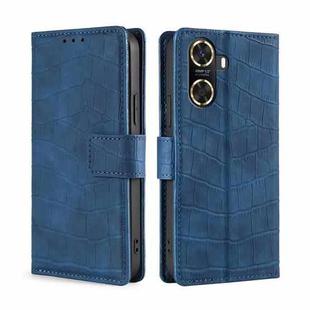 For Huawei Enjoy 60 Skin Feel Crocodile Magnetic Clasp Leather Phone Case(Blue)
