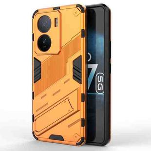 For vivo iQOO Z7 5G Global Punk Armor 2 in 1 PC + TPU Shockproof Phone Case with Invisible Holder(Orange)