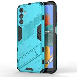 For Samsung Galaxy M14 Punk Armor 2 in 1 PC + TPU Shockproof Phone Case with Invisible Holder(Blue)