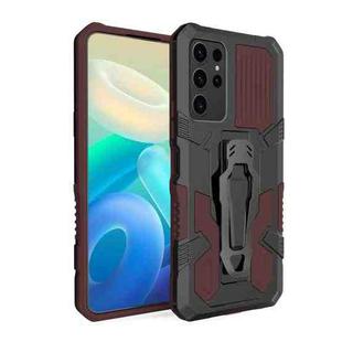 For Xiaomi Redmi Note 12 5G Global Armor Warrior Shockproof PC + TPU Phone Case(Brown)