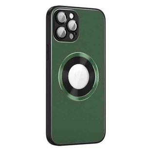 For iPhone 14 AG Frosted Aluminum Alloy Magsafe Magnetic Phone Case with Lens Film(Green)