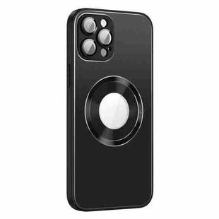 For iPhone 11 Pro AG Frosted Aluminum Alloy Magsafe Magnetic Phone Case with Lens Film(Black)