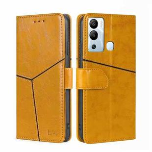 For Infinix Hot 12i Geometric Stitching Flip Leather Phone Case(Yellow)