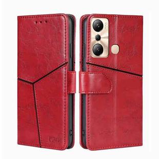 For Infinix Hot 20i Geometric Stitching Flip Leather Phone Case(Red)