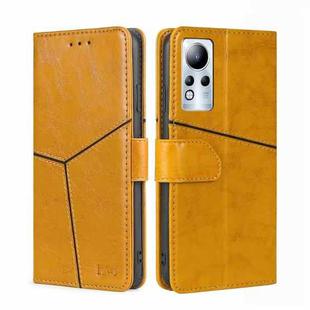 For Infinix Note 11 Geometric Stitching Flip Leather Phone Case(Yellow)