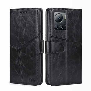 For Infinix Note 12 VIP Geometric Stitching Flip Leather Phone Case(Black)