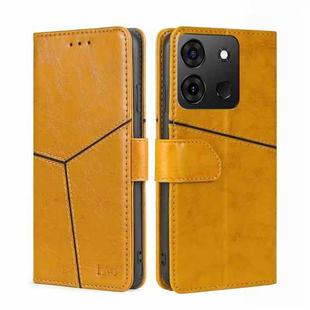 For Infinix Smart 7 Geometric Stitching Flip Leather Phone Case(Yellow)