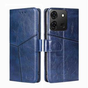 For Infinix Smart 7 Geometric Stitching Flip Leather Phone Case(Blue)