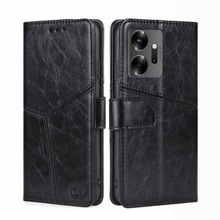 For Infinix Zero 20 Geometric Stitching Flip Leather Phone Case(Black)