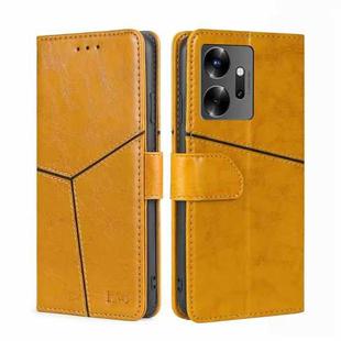 For Infinix Zero 20 Geometric Stitching Flip Leather Phone Case(Yellow)