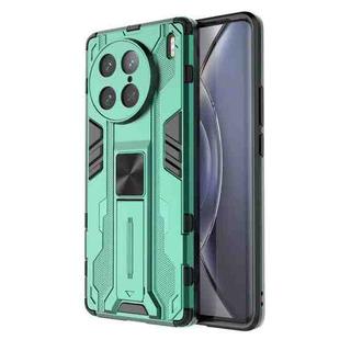For vivo X90 Pro 5G Supersonic PC + TPU Shock-proof Protective Phone Case with Holder(Green)