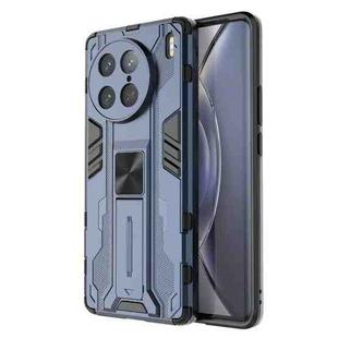 For vivo X90 Pro 5G Supersonic PC + TPU Shock-proof Protective Phone Case with Holder(Blue)