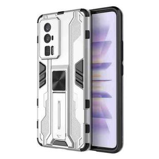 For Xiaomi Redmi K60 5G Supersonic PC + TPU Shock-proof Protective Phone Case with Holder(Silver)