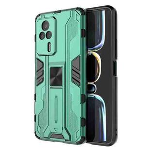 For Xiaomi Redmi K60e 5G Supersonic PC + TPU Shock-proof Protective Phone Case with Holder(Green)