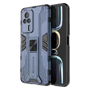 For Xiaomi Redmi K60e 5G Supersonic PC + TPU Shock-proof Protective Phone Case with Holder(Blue)