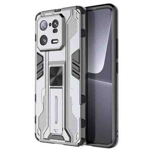 For Xiaomi 13 Pro 5G Supersonic PC + TPU Shock-proof Protective Phone Case with Holder(Grey)