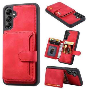 For Samsung Galaxy S23 FE 5G Skin Feel Dream RFID Anti-theft PU Card Bag Phone Case(Red)