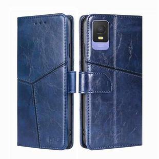 For TCL 403 Geometric Stitching Flip Leather Phone Case(Blue)