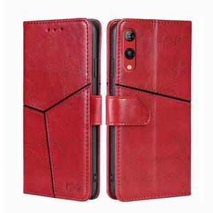 For Rakuten Hand 4G Geometric Stitching Flip Leather Phone Case(Red)