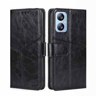 For Blackview A52 Geometric Stitching Flip Leather Phone Case(Black)