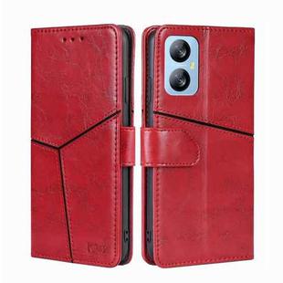 For Blackview A52 Geometric Stitching Flip Leather Phone Case(Red)