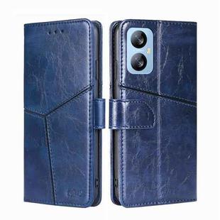 For Blackview A52 Geometric Stitching Flip Leather Phone Case(Blue)