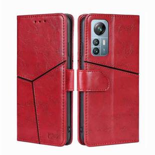 For Blackview A85 Geometric Stitching Flip Leather Phone Case(Red)