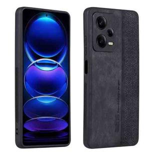 For Xiaomi Redmi Note 12 Pro 5G Global AZNS 3D Embossed Skin Feel Phone Case(Black)