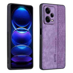 For Xiaomi Poco X5 AZNS 3D Embossed Skin Feel Phone Case(Purple)