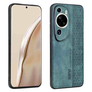 For Huawei P60 Art AZNS 3D Embossed Skin Feel Phone Case(Dark Green)