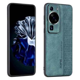 For Huawei P60 / P60 Pro AZNS 3D Embossed Skin Feel Phone Case(Dark Green)