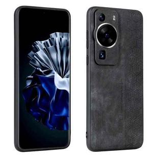 For Huawei P60 / P60 Pro AZNS 3D Embossed Skin Feel Phone Case(Black)