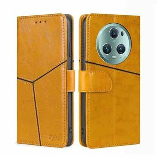 For Honor Magic5 Pro Geometric Stitching Flip Leather Phone Case(Yellow)