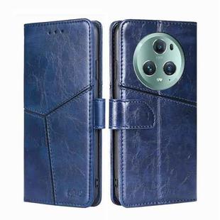 For Honor Magic5 Pro Geometric Stitching Flip Leather Phone Case(Blue)