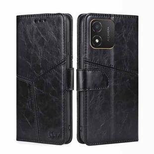 For Honor X5 4G Geometric Stitching Flip Leather Phone Case(Black)