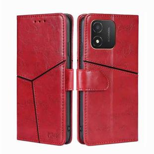 For Honor X5 4G Geometric Stitching Flip Leather Phone Case(Red)