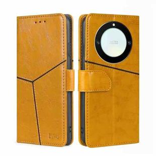 For Honor X40 Geometric Stitching Flip Leather Phone Case(Yellow)