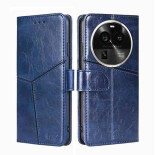For OPPO Find X6 Pro 5G Geometric Stitching Flip Leather Phone Case(Blue)