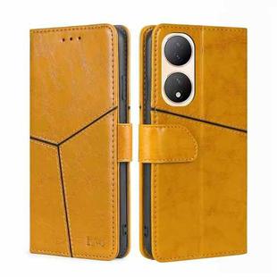 For vivo Y100 5G Geometric Stitching Flip Leather Phone Case(Yellow)