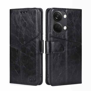For OnePlus Ace 2V 5G Geometric Stitching Flip Leather Phone Case(Black)