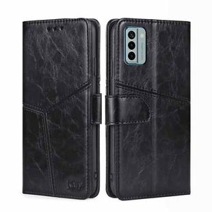 For Nokia G22 Geometric Stitching Flip Leather Phone Case(Black)