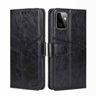 For Motorola Moto G Power 2023 Geometric Stitching Flip Leather Phone Case(Black)