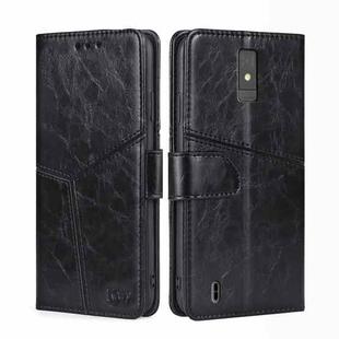 For ZTE Blade A32 Geometric Stitching Flip Leather Phone Case(Black)