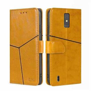 For ZTE Blade A32 Geometric Stitching Flip Leather Phone Case(Yellow)